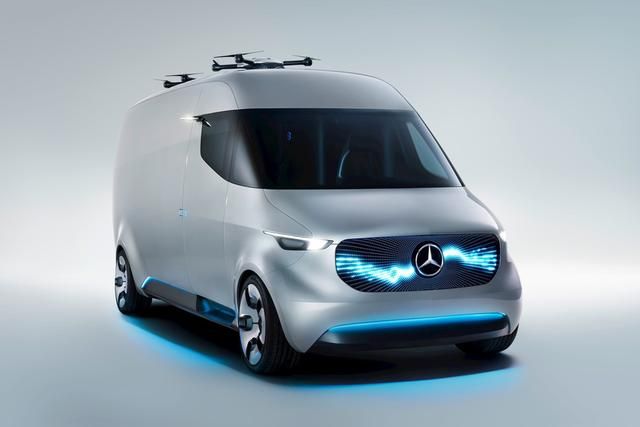 奔馳展示Vision Van商務概念車 還配有無人機