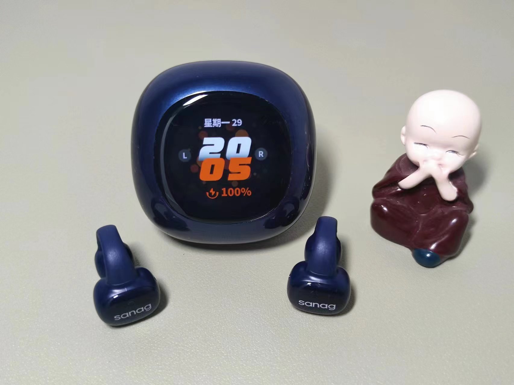 高顏值，自帶屏幕，Sanag塞那S5智慧屏耳夾式耳機